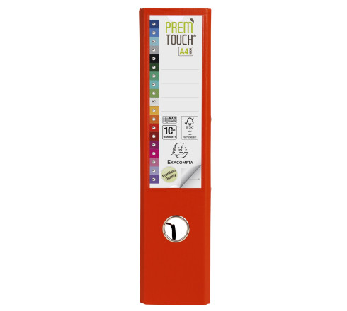 Classeur à levier Prem'Touch intérieur et extérieur en polypropylène - Dos 80mm - A4 maxi