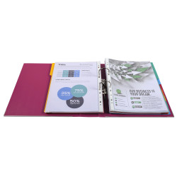 Classeur à levier Prem'Touch intérieur et extérieur en polypropylène - Dos 80mm - A4 maxi