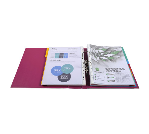 Classeur à levier Prem'Touch intérieur et extérieur en polypropylène - Dos 80mm - A4 maxi