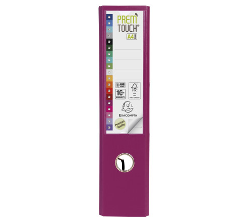 Classeur à levier Prem'Touch intérieur et extérieur en polypropylène - Dos 80mm - A4 maxi