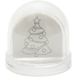 Lot de 10 boules de neige personnalisables en plastique