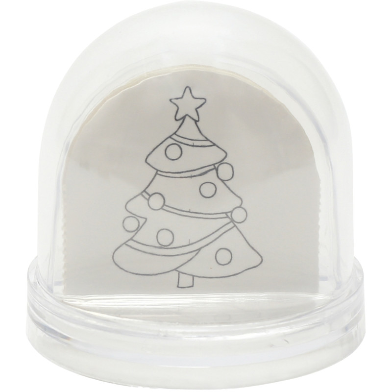 Lot de 10 boules de neige personnalisables en plastique