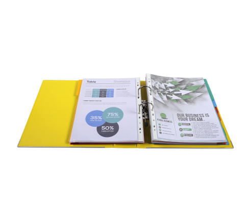 Classeur à levier Prem'Touch intérieur et extérieur en polypropylène - Dos 80mm - A4 maxi