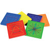 Lot de 6 plaques 12.5x12.5cm avec élastiques