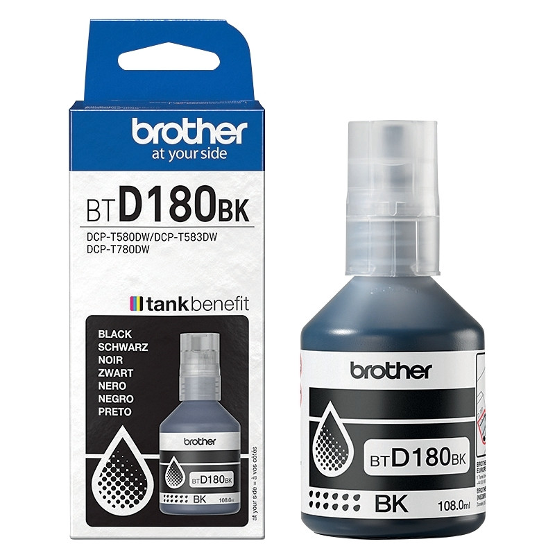 Brother BTD180 bouteille jet d'encre noir authentique (BTD180BK)