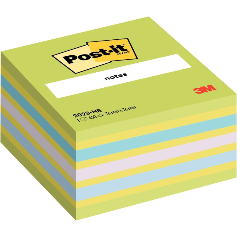 Cube 450 feuilles de notes post-it repositionnables 76x76 mm