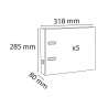 Lot de 5 classeurs à levier intérieur et extérieur en polypropylène - dos de 80mm - mécanique Prem'Touch - format à classe