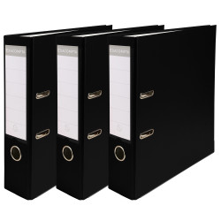 Lot de 3 classeurs à levier - dos de 80mm - format à classer A4 - extérieur en polypropylène / intérieur en papier