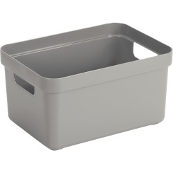 Boite de rangement 13L gris clair