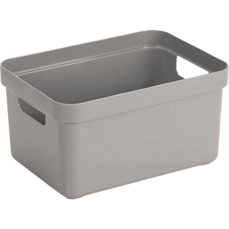 Boite de rangement 13L gris clair