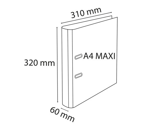 Classeur à levier Exafile Dos 60mm polypropylène Exactive - A4.