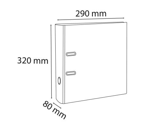Classeur à levier Teksto Prem'Touch Dos 80mm - A4