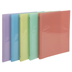Classeur 4 anneaux 15mm polypropylène Kreacover Pastel - A4