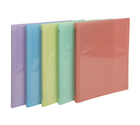 Classeur 4 anneaux 15mm polypropylène Kreacover Pastel - A4