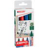 Boîte de 4 marqueurs tableau blanc E660 pointe ogive assortis