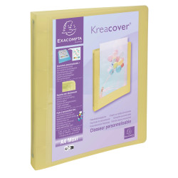 Classeur 4 anneaux 30mm polypropylène Kreacover Pastel - A4 Maxi