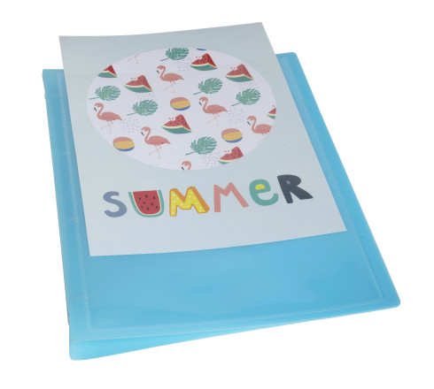 Classeur 4 anneaux 30mm polypropylène Kreacover Pastel - A4 Maxi