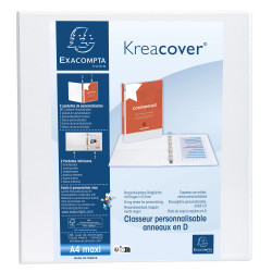 Classeur PP personnalisable Kreacover - 2 anneaux en D 60mm - A4 maxi
