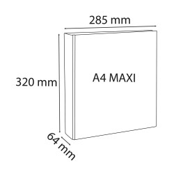 Classeur personnalisable rigide 2 poches KreaCover - 2 anneaux en D 40mm - A4 maxi