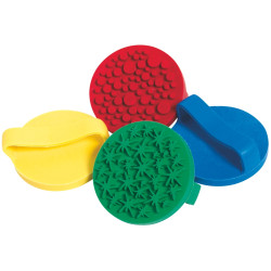 Lot de 4 tampons à main fantaisie. 4 modèles assortis