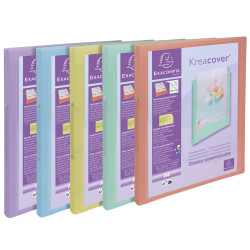 Classeur 2 anneaux 15mm polypropylène Kreacover Pastel - A4