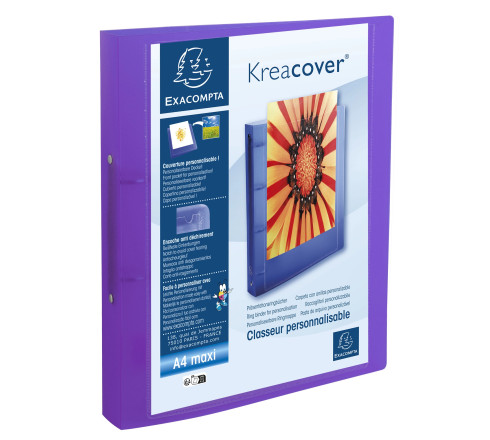 Classeur 2 anneaux 30mm polypropylène chromaline 7/10e Krea Cover - A4 maxi