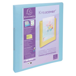 Classeur 2 anneaux 30mm polypropylène Kreacover Pastel - A4