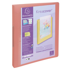 Classeur 2 anneaux 30mm polypropylène Kreacover Pastel - A4