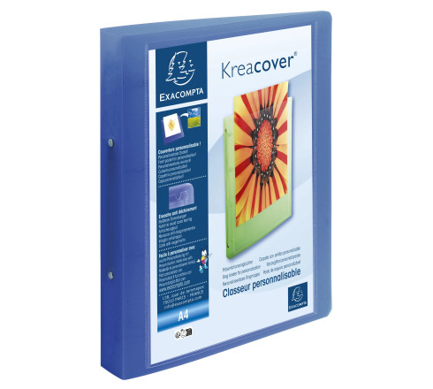 Classeur 2 anneaux 30mm polypropylène chromaline 10/10e Krea Cover - A4 maxi