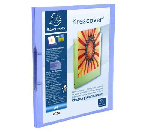 Classeur 2 anneaux 15mm polypropylène chromaline 5/10e Krea Cover - A4