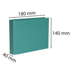 Classeur rembordé polypropylène pour fiches bristol 100x150 2 anneaux 25mm