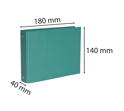 Classeur rembordé polypropylène pour fiches bristol 100x150 2 anneaux 25mm