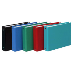 Classeur rembordé polypropylène pour fiches bristol 125x200 2 anneaux 25mm