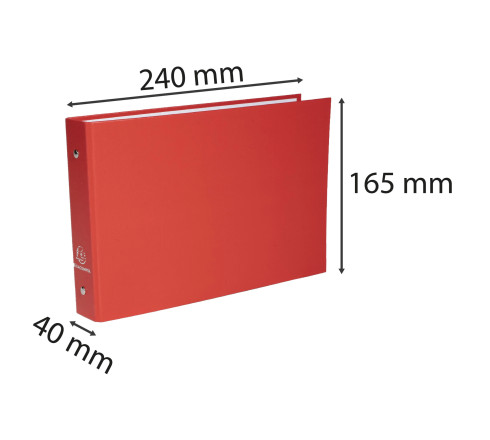 Classeur rembordé polypropylène avec intercalaires pour fiches bristol 148x210 2 anneaux 25mm
