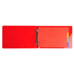 Classeur rembordé polypropylène avec intercalaires pour fiches bristol 148x210 2 anneaux 25mm