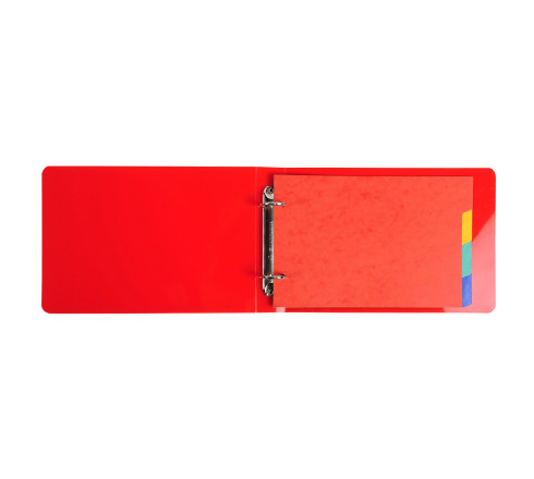 Classeur rembordé polypropylène avec intercalaires pour fiches bristol 148x210 2 anneaux 25mm