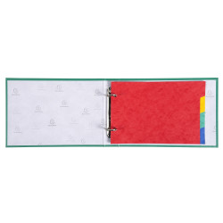 Classeur rembordé polypropylène avec intercalaires pour fiches bristol 148x210 2 anneaux 25mm