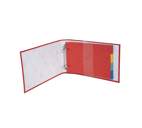 Classeur rembordé polypropylène avec intercalaires pour fiches bristol 148x210 2 anneaux 25mm
