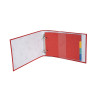 Classeur rembordé polypropylène avec intercalaires pour fiches bristol 148x210 2 anneaux 25mm
