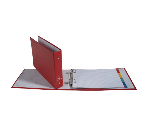 Classeur rembordé polypropylène avec intercalaires pour fiches bristol 148x210 2 anneaux 25mm