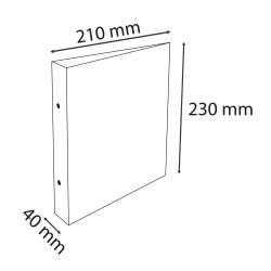 Classeur rembordé prolypropylène 2 anneaux 30mm - A5