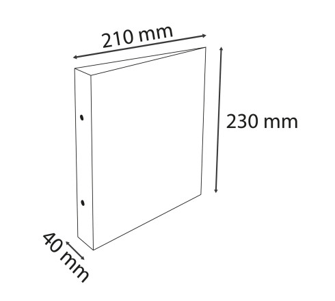 Classeur rembordé prolypropylène 2 anneaux 30mm - A5