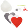 Pack de 30 cœurs en feutrine à coudre