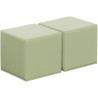 Lot de 2 poufs 35x35x30cm menthe