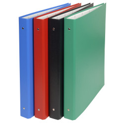 Classeur rembordé PVC 4 anneaux 30mm - A4 maxi 24x32cm