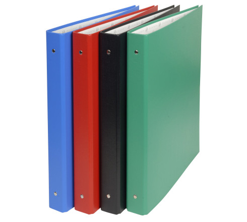 Classeur rembordé PVC 4 anneaux 30mm - A4 maxi 24x32cm