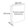 Classeur rembordé PVC 4 anneaux 30mm - A4 maxi 24x32cm