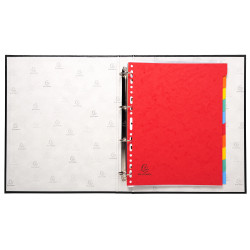 Classeur rembordé PVC 4 anneaux 30mm - A4 maxi 24x32cm