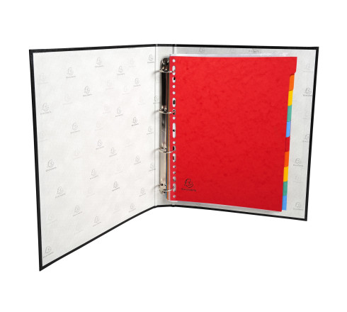 Classeur rembordé PVC 4 anneaux 30mm - A4 maxi 24x32cm