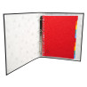 Classeur rembordé PVC 4 anneaux 30mm - A4 maxi 24x32cm
